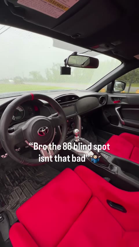 “The blind spot isn’t that bad” → tank reveal